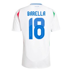 Maglia Trasferta Nicolo Barella #18 Italia EURO 2024