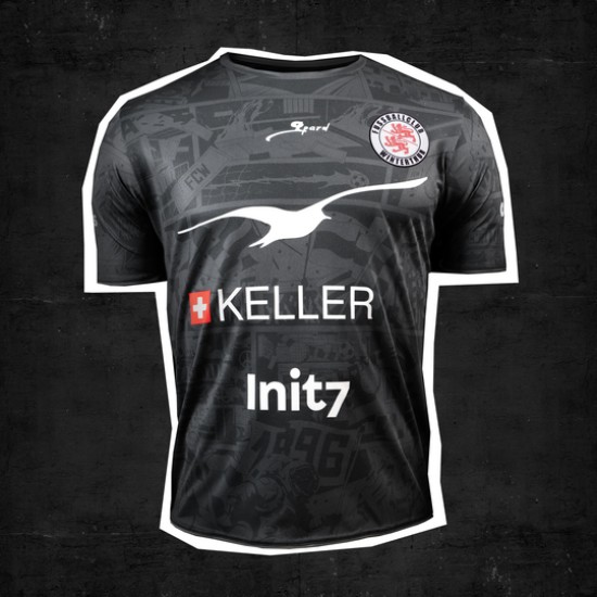 Uomini FC Winterthur 2025/26 Maglia Trasferta - Nera