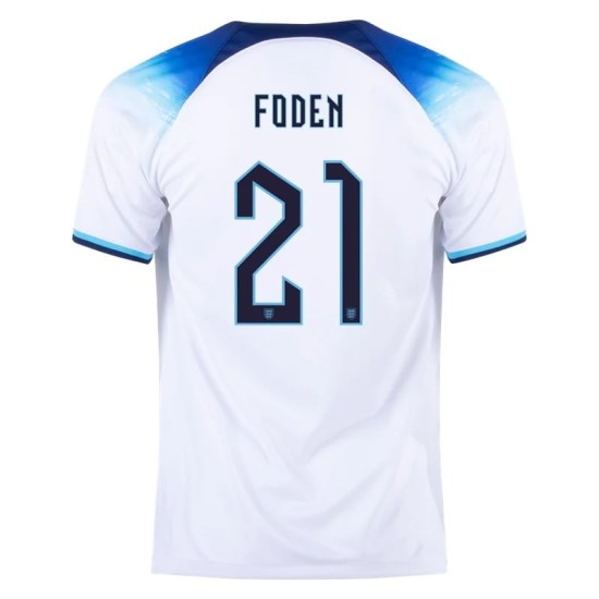 Phil Foden #21 Inghilterra Maglia Casa Coppa del Mondo 2022