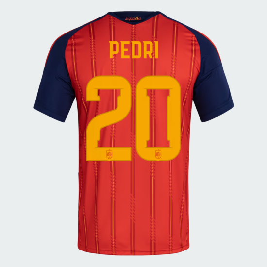 Maglia Ufficiale Casa Spagna 2026 Donna PEDRI #20 Maglia Ufficiale Casa Spagna 2026 Donna PEDRI #20