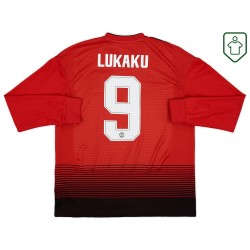 Maglia retrò casa manica lunga uomo Manchester United 2018/19 Lukaku #9
