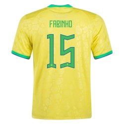 Fabinho #15 Brasile Maglia Casa Coppa del Mondo 2022