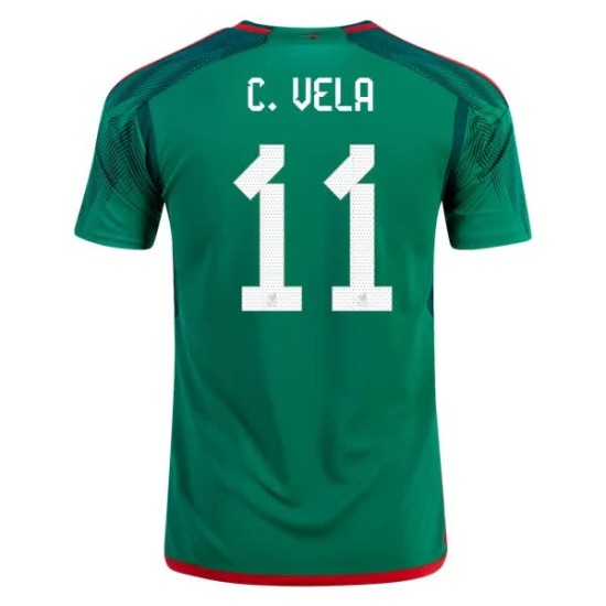 Carlos Vela #11 Messico Maglia Casa Coppa del Mondo 2022 Carlos Vela #11 Messico Maglia Casa Coppa del Mondo 2022