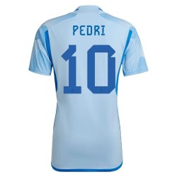 Pedri #10 Spagna Maglia Trasferta Coppa del Mondo 2022