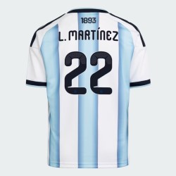 Maglia Ufficiale Casa Argentina 2026 Uomo L. MARTÍNEZ #22