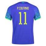 Philippe Coutinho #11 Brasile Maglia Trasferta Coppa del Mondo 2022