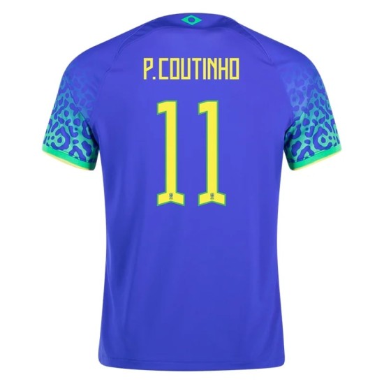 Philippe Coutinho #11 Brasile Maglia Trasferta Coppa del Mondo 2022