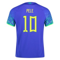 Pele #10 Brasile Maglia Trasferta Coppa del Mondo 2022